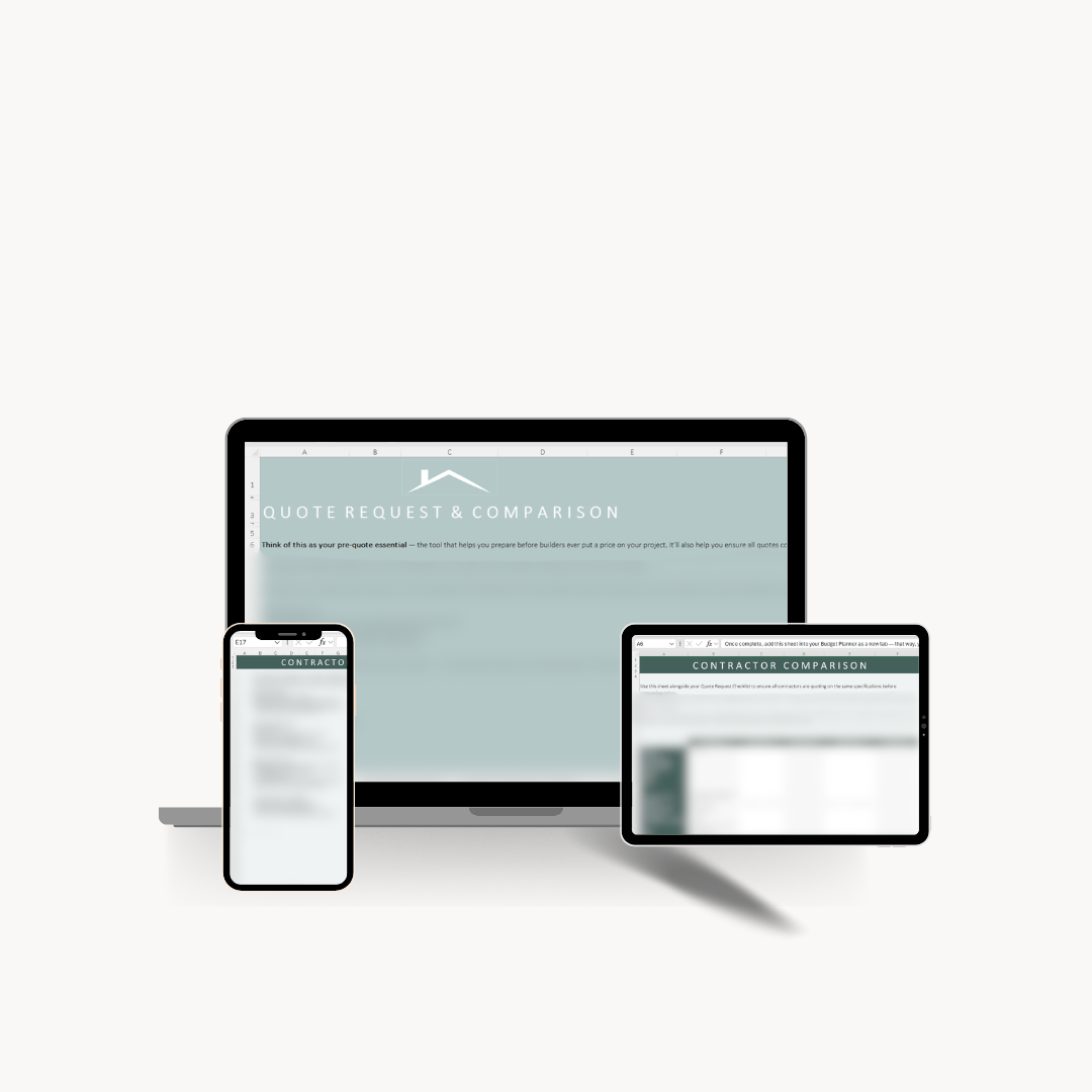 Quote Comparison Tracker (Editable Excel Tool) – The Reno. Edit